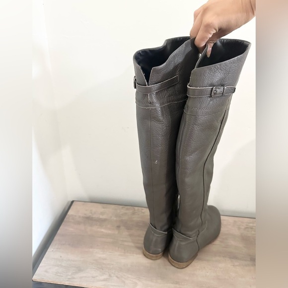 Franco Sarto women’s size 8 leather upper zip tall riding boots hydie boots grey - Picture 4 of 11